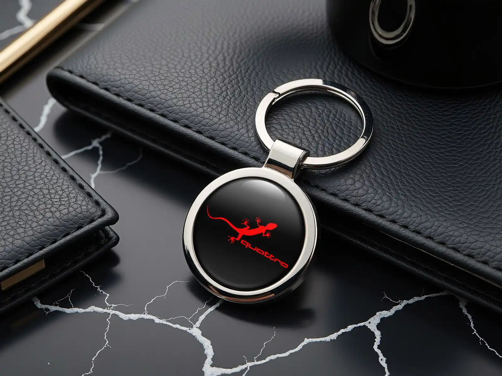 Audi Porte-clés Logo Métal Premium Sur Mesure